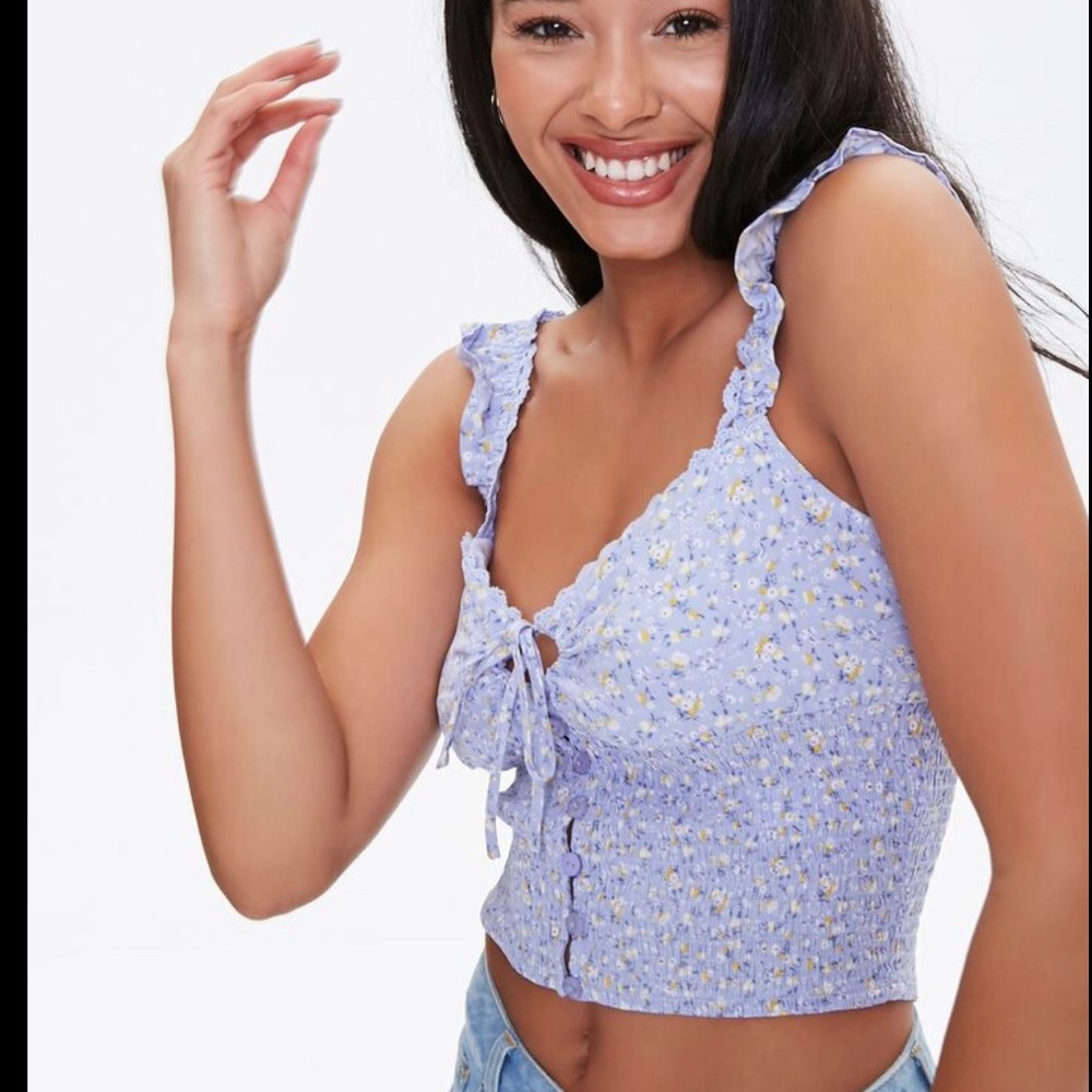 Floral print crop top